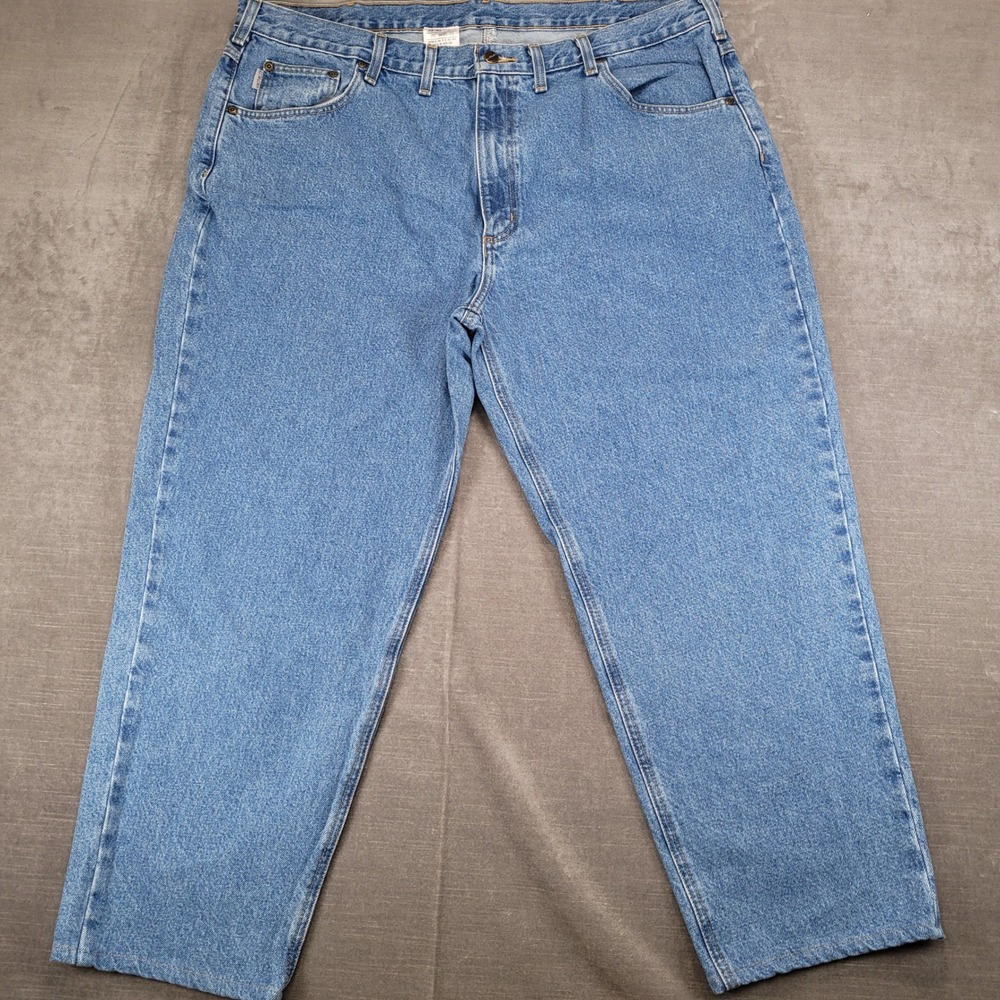 Carhartt B17 STW Mens Actual Size 42x27  Relaxed Fit‎ Straight Leg Denim Jeans